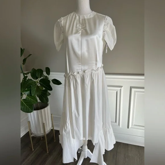 COMMISSION Canyon Mixed Media Dress in White sz 6 995$